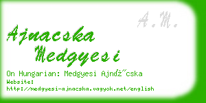 ajnacska medgyesi business card